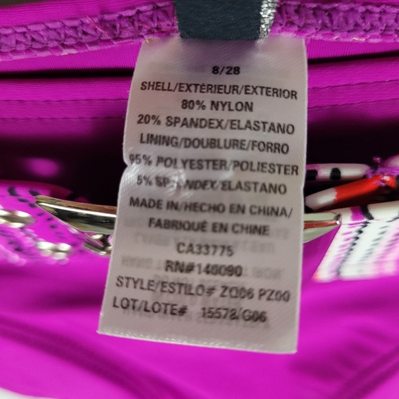 POINT ZERO | belted stripe bikini swim bathing suit bottoms - Picture 5 of 8